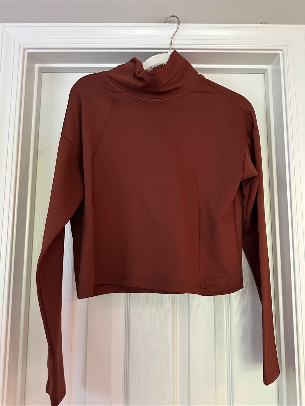 Athleta mock neck long sleeve fleece top